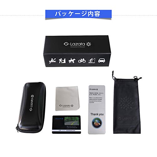 Glazata 偏光スポーツサングラス 変色調光偏光グラス 昼夜兼用・超軽量メタル UV400 紫外線カット ドライブ/野球/自転車/夜釣り/ランニング/ゴルフ/運転 男女兼用
