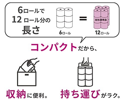 ネピア プレミアムソフト トイレットロール 2倍巻き6ロール ダブル プリント(2枚重ね 50m巻)