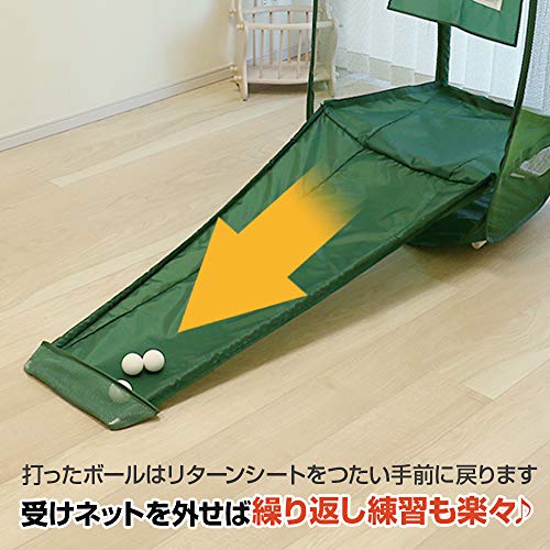 ダイヤゴルフ(DAIYA GOLF) アプローチ練習器具 アプローチ名人 ゴルフ練習ネット ボールが手元に戻る リターン式 組み立て簡単 折りたたみ収納 コンパクト 2種類の的付き 室内練習 TR-410