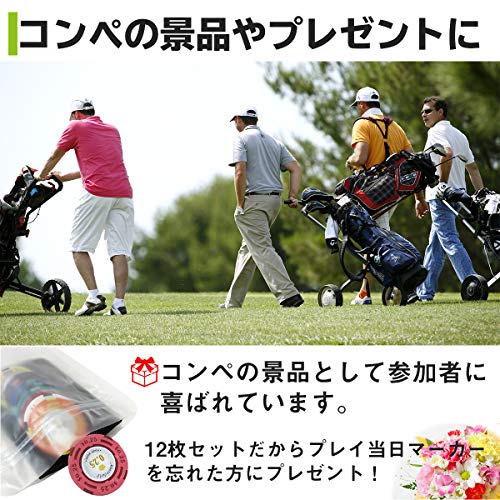 Salerno ゴルフ マーカー ポーカー チップマーカー ラウンド用品 グランドゴルフ 袋セット