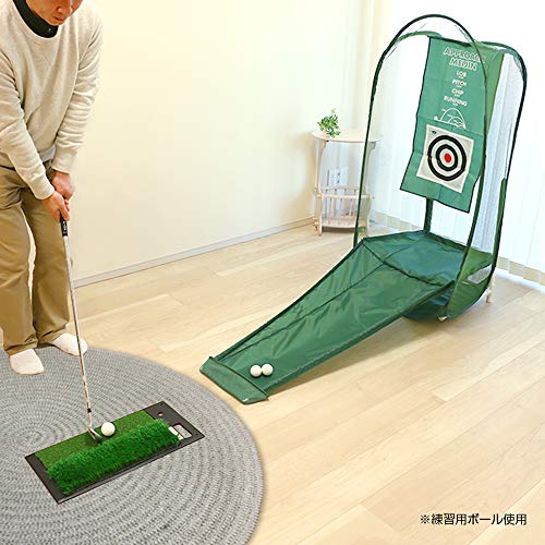 ダイヤゴルフ(DAIYA GOLF) アプローチ練習器具 アプローチ名人 ゴルフ練習ネット ボールが手元に戻る リターン式 組み立て簡単 折りたたみ収納 コンパクト 2種類の的付き 室内練習 TR-410