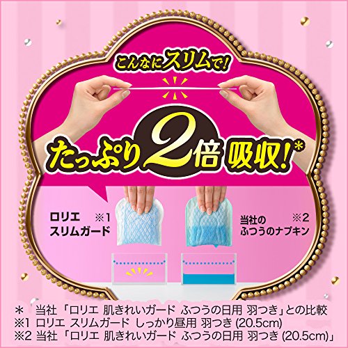 【まとめ買い】 ロリエ スリムガード 長時間しっかり昼用羽つき 25cm 19コ入 × 3セット(57コ)