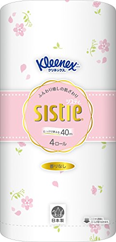 クリネックス システィ トイレット4ロール 40mダブル ハピネスピンク