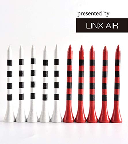 LINX AIR ゴルフティー (100本セット) 83mm ゴルフ用品 コンペ 高さ調整可能 ロングティー ウッドティー 目盛り付き ゴルフ ティー ロングティー ピン