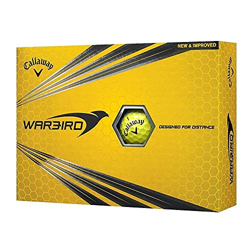 キャロウェイ (Callaway) ゴルフボール Warbird Warbird (ウォーバード) ゴルフボール 2ピース構造 2017 年モデル (1ダース) 並行輸入 イエロー 2ピース構造