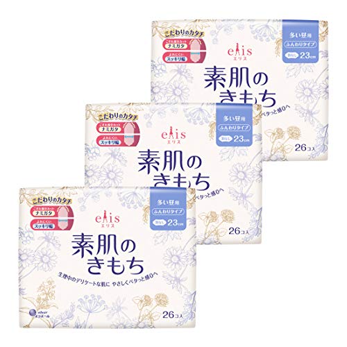 エリス Megami 素肌のきもち スリム 羽なし 23cm (多い昼) 78枚(26枚入×3パック) 【まとめ買い】