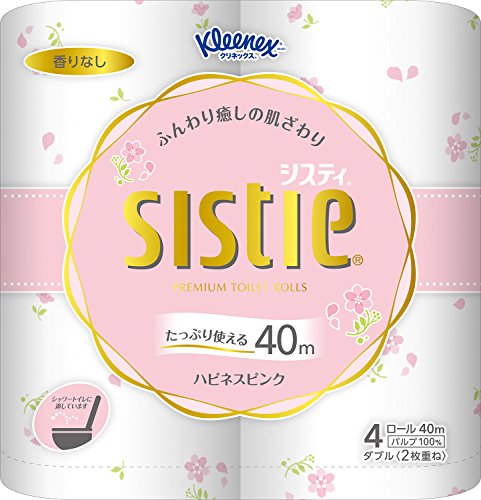 クリネックス システィ トイレット4ロール 40mダブル ハピネスピンク